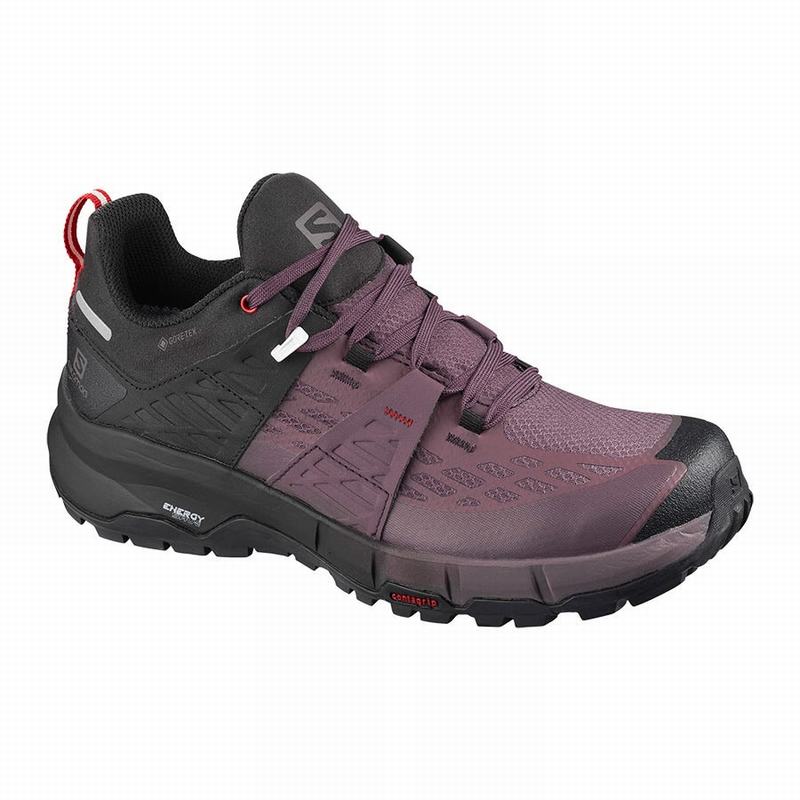 Salomon ODYSSEY GTX W Zapatillas Trekking Mujer - Negras / Rojas - Colombia (07628-EFZN)